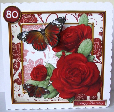 BUTTERFLY BLOSSOMS 4 SHEET MINI KIT RED by Margaret McCartney