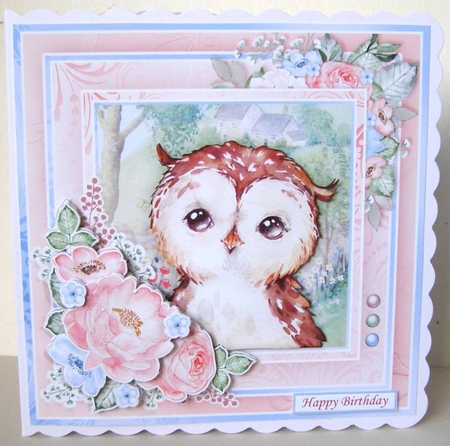 OWL HOW OLD WHO GIVES A HOOT 7.5 Decoupage & Insert Kit by Margaret McCartney