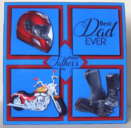 8x8 best biker dad ever mini kit by Margaret McCartney