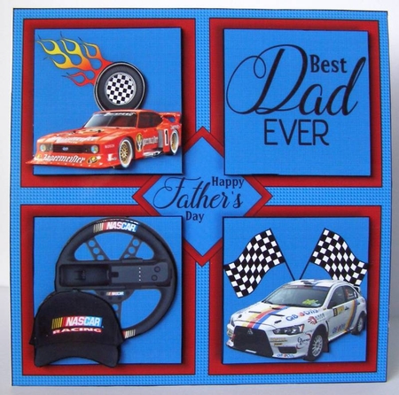 8x8 best car racing dad ever mini kit by Margaret McCartney