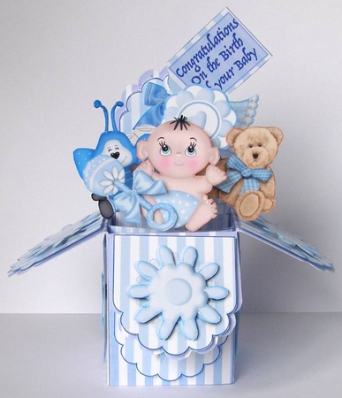 Baby Boy Pop Up Box by Margaret McCartney