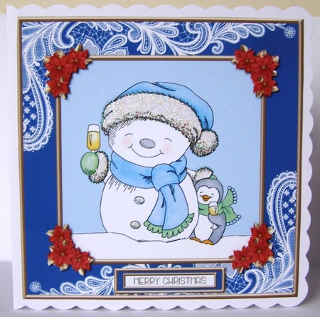 Cute Snowman Holiday Topper 1 by Margaret McCartney