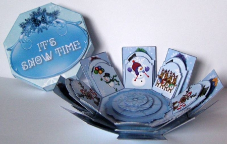 Let It Snow Exploding Box Card  by Margaret McCartney
