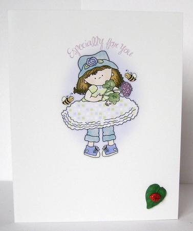 Cloey Loves Purple Simple & Effective Card by Margaret McCartney