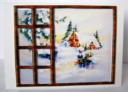 Christmas Cottage View by Margaret McCartney