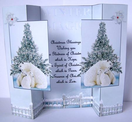 The Magic of Winter Double Fold Back Card by Margaret McCartney