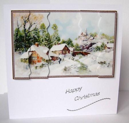 Snowy Scene Wavey Side Stacker by Margaret McCartney