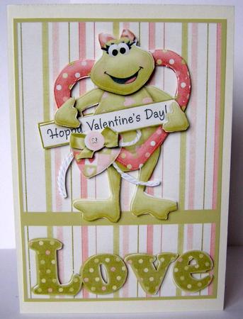 Hoppy Valentines Day! Love Decoupage Card by Margaret McCartney