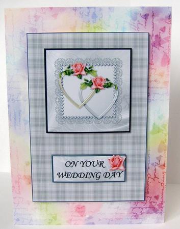 Hearts & Text Backing Paper by Margaret McCartney