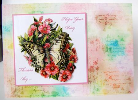 Hearts & Text Backing Paper by Margaret McCartney