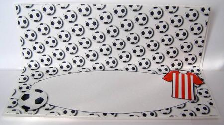 Football Fan Birthday (red & White 5) Insert by Margaret McCartney