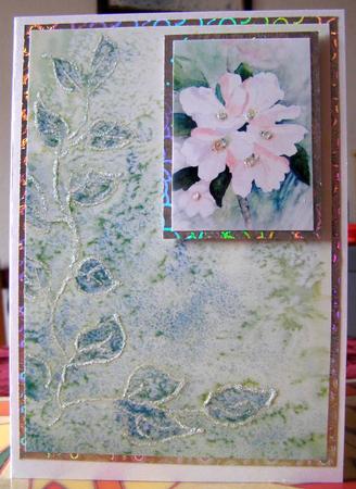 Green Leaf Watercolour Background by Margaret McCartney