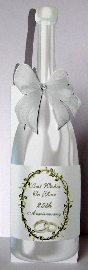 Champagne Bottle - 25th Anniversary by Margaret McCartney