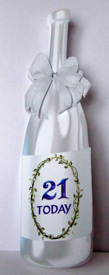 Champagne Bottle - 21 Today by Margaret McCartney