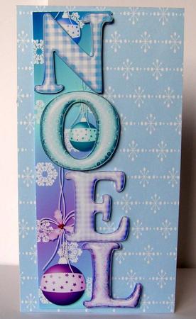 Noel and Baubles Word Card by Margaret McCartney