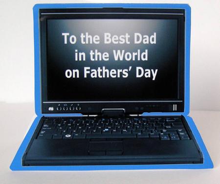 Laptop Computer - Blue Fathers Day 1 by Margaret McCartney