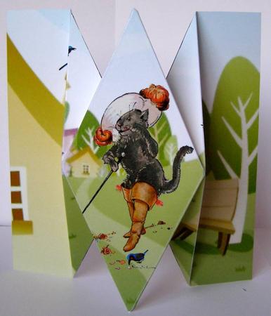Diamond Fold Puss in Boots by Margaret McCartney