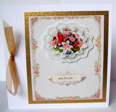 Flowers in a Lace Frame by Margaret McCartney