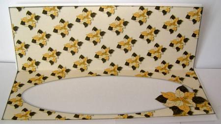 Cream Poinsettia Insert for Large Dl (cream) by Margaret McCartney