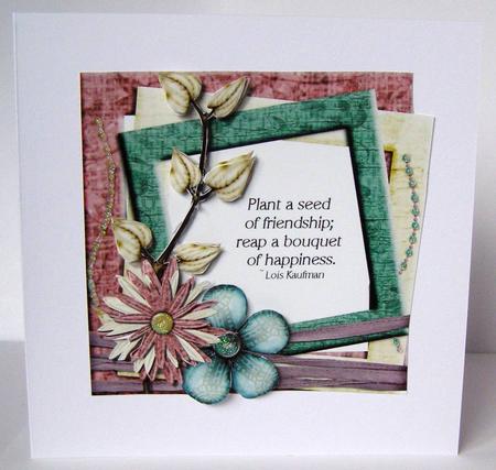 Seed of Friendship Card Topper by Margaret McCartney