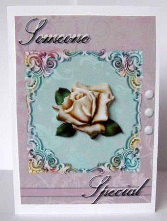 Flourish Framed Rose by Margaret McCartney