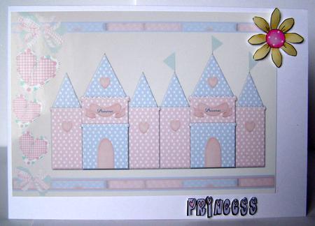 Princess Castle Shaped Card for Your Special Little Girl by Margaret McCartney