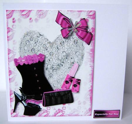 Cerise Basque with Black Ladies Accessories by Margaret McCartney