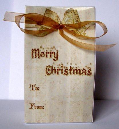 Gold Luxury Christmas Gift Bag or Table Decoration by Margaret McCartney