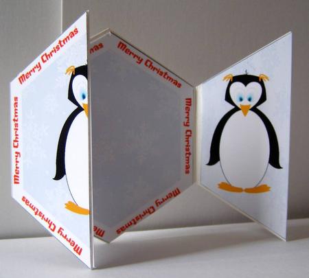 Hexagonal Penguin Gate Fold by Margaret McCartney