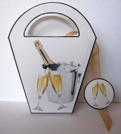 Champagne Celebration Gift Bag / Box by Margaret McCartney