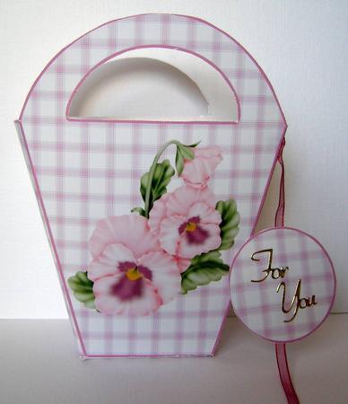 Pansy Gift Bag / Box by Margaret McCartney