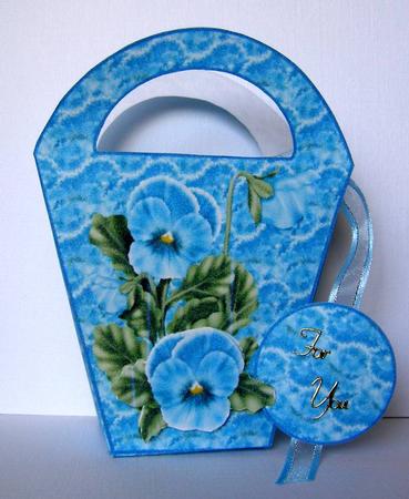 Blue Pansy Gift Bag by Margaret McCartney
