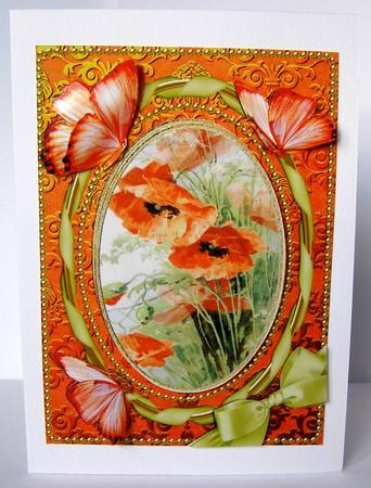 Poppies and Butterflies A4 Picture Sheet by Margaret McCartney