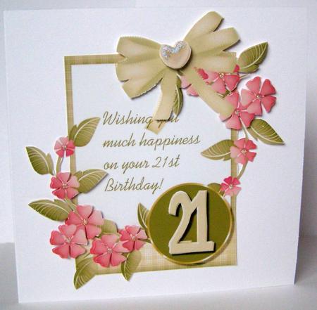 21st Birthday Happiness Card Front by Margaret McCartney