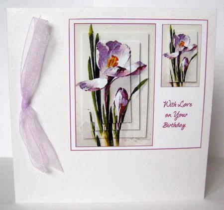 Crocus Spring Flower - Double Pyramid by Margaret McCartney