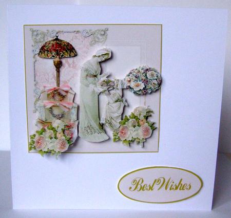 Victorian Beauty 3D Card by Margaret McCartney