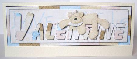 Valentines Bear Girl Large Dl Card by Margaret McCartney