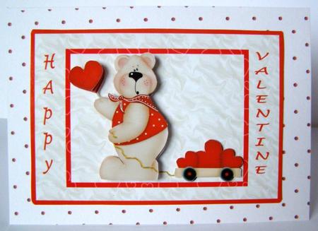 Valentine Boy Bear by Margaret McCartney
