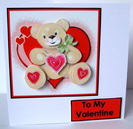Cuddly Valentine Bear by Margaret McCartney
