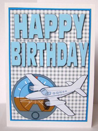 Happy Birthday with Plane by Margaret McCartney