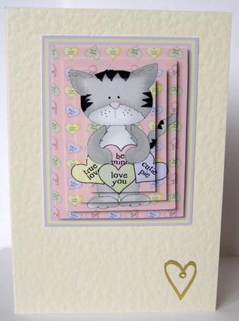 Valentine Cat Pyramid by Margaret McCartney