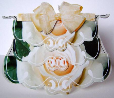 Cream Roses for That Special Card by Margaret McCartney