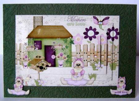 Mothers Are Love Pyramid Card by Margaret McCartney