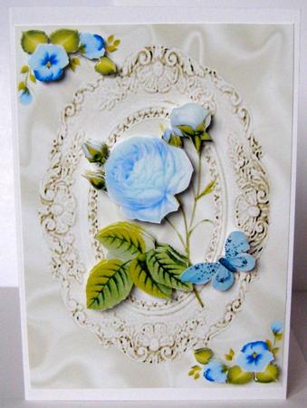 Floral Design in Antique Frame by Margaret McCartney