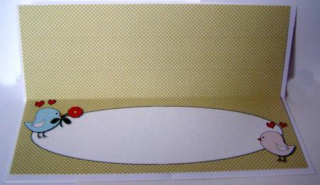 Little Birds Romantic Insert for Large Dl (polka Dots) by Margaret McCartney