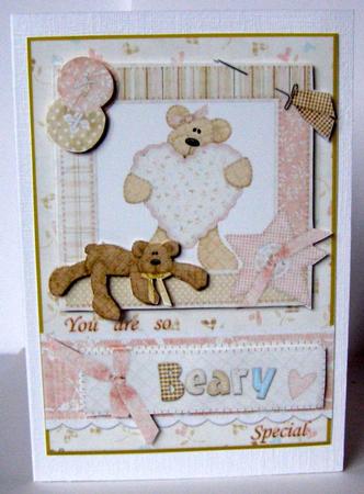 You Are So Beary Special Pink Card Front Various Occasions by Margaret McCartney