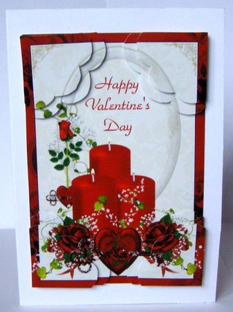 Candles and Roses Scalloped Quadro Corner Stacker by Margaret McCartney
