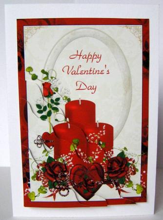 Roses and Candles Wavy Corner Stacker by Margaret McCartney