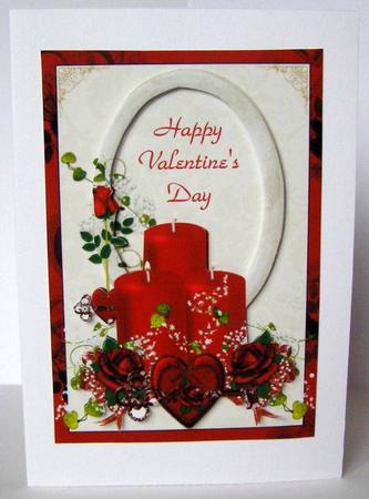 Valentine Candles and Roses by Margaret McCartney