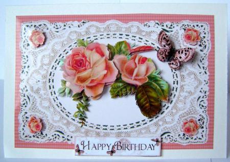 Beautiful Cream Roses on Pretty Background by Margaret McCartney